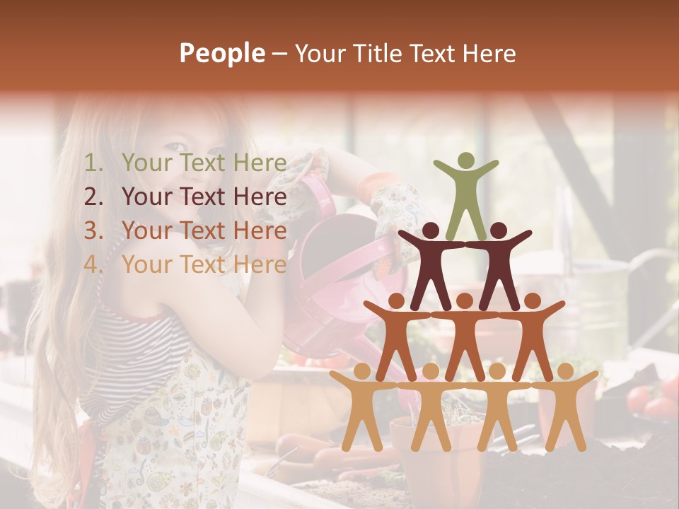 Having Fun At Camera Trowel PowerPoint Template