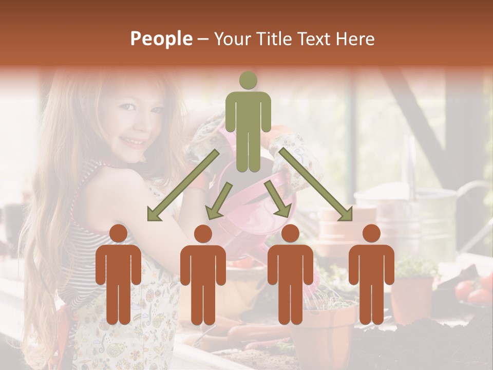 Having Fun At Camera Trowel PowerPoint Template