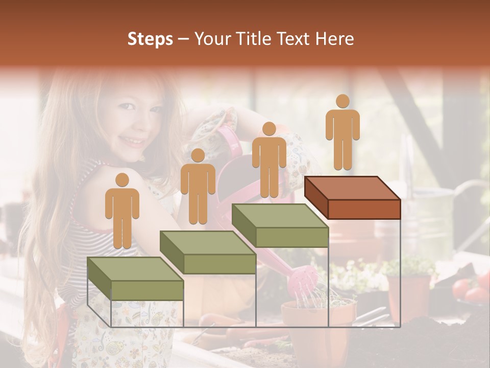 Having Fun At Camera Trowel PowerPoint Template