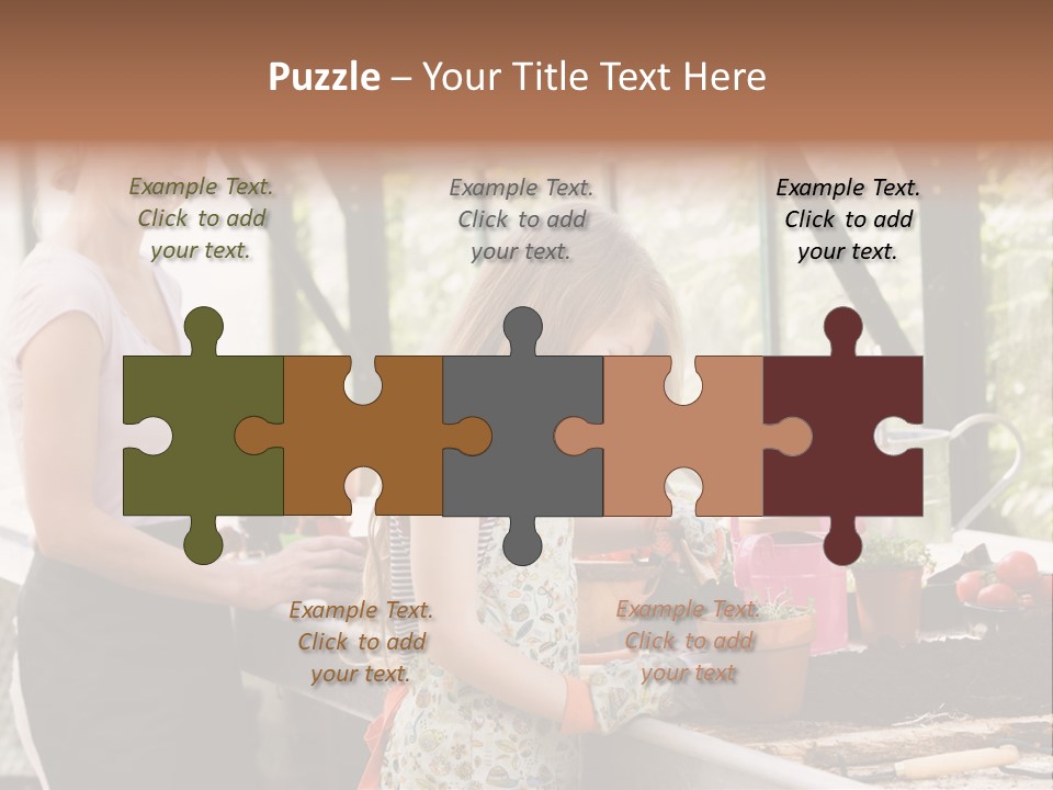 Greenhouse Planting Smile PowerPoint Template