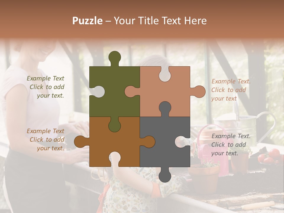 Greenhouse Planting Smile PowerPoint Template