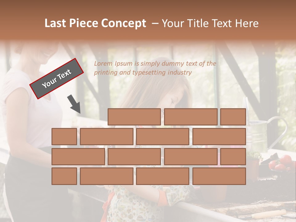 Greenhouse Planting Smile PowerPoint Template