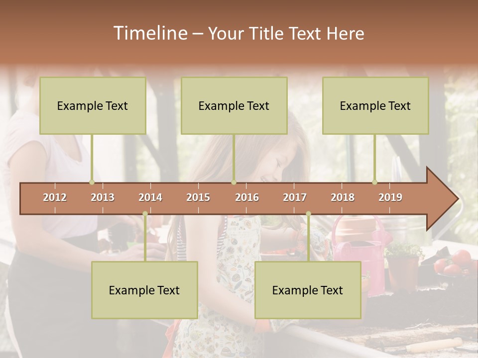 Greenhouse Planting Smile PowerPoint Template