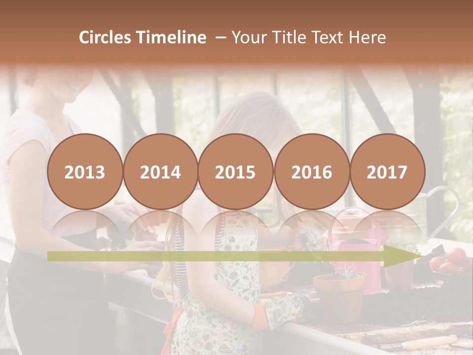 Greenhouse Planting Smile PowerPoint Template