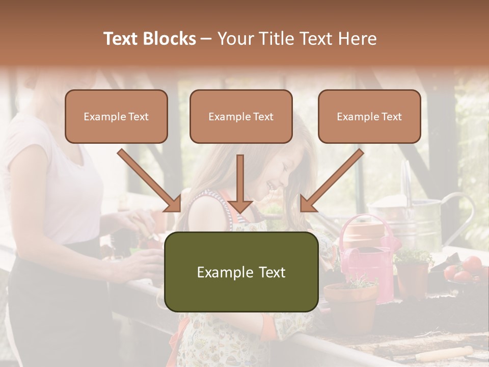 Greenhouse Planting Smile PowerPoint Template