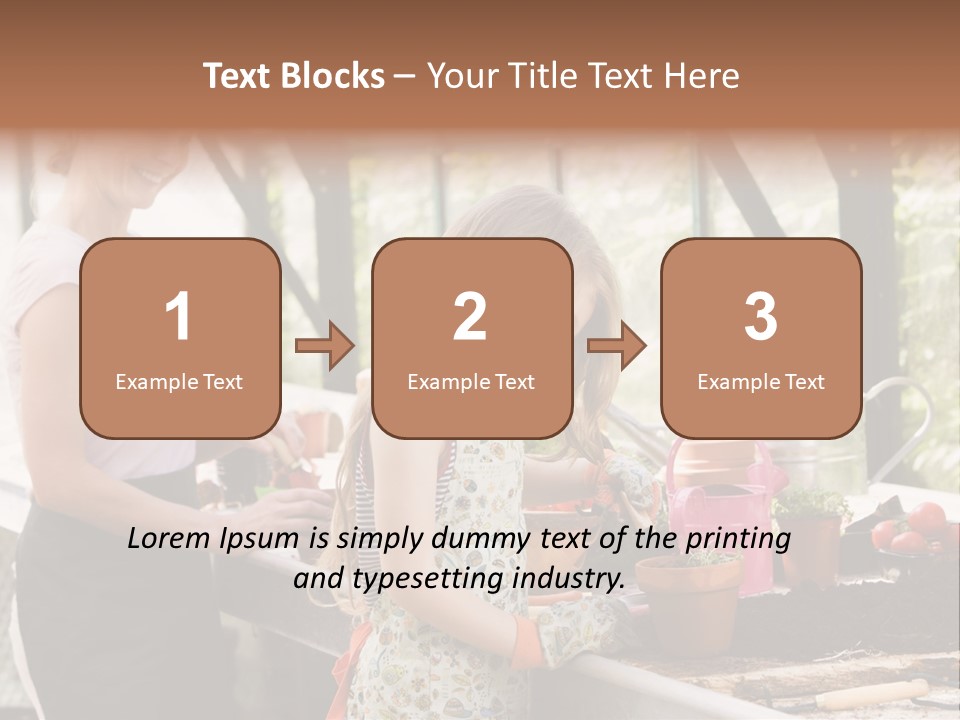 Greenhouse Planting Smile PowerPoint Template