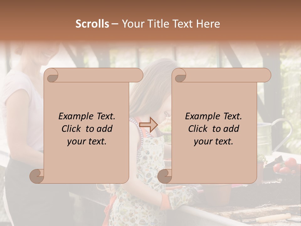 Greenhouse Planting Smile PowerPoint Template