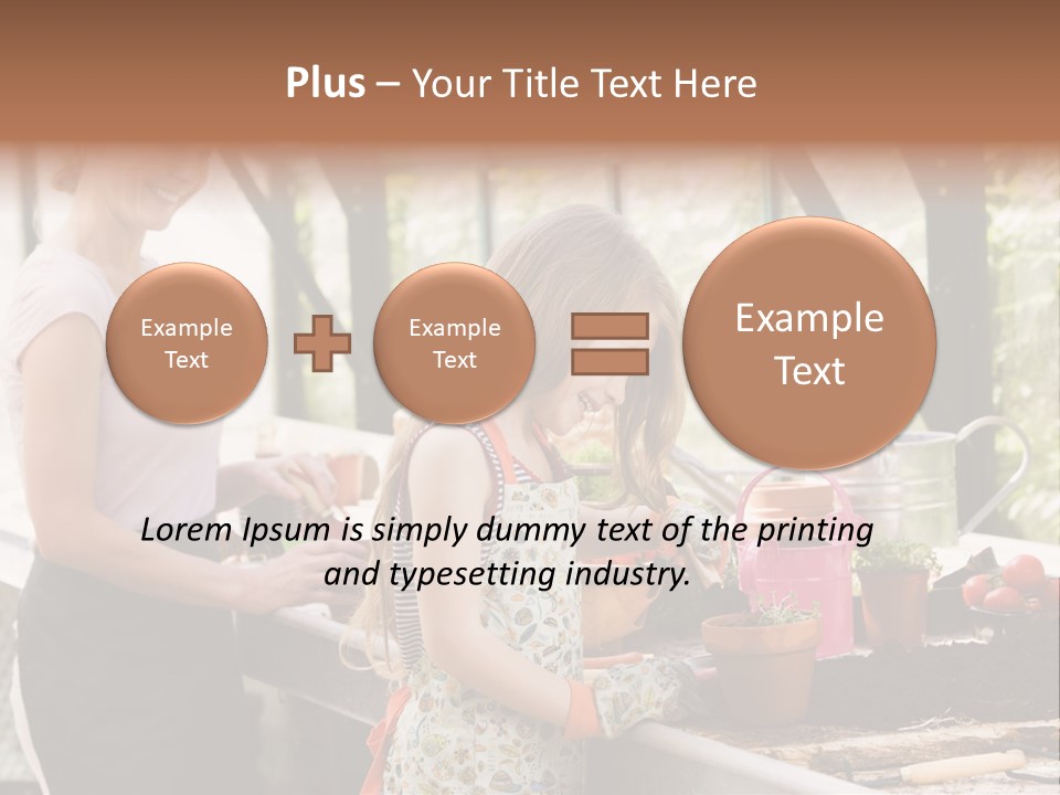 Greenhouse Planting Smile PowerPoint Template