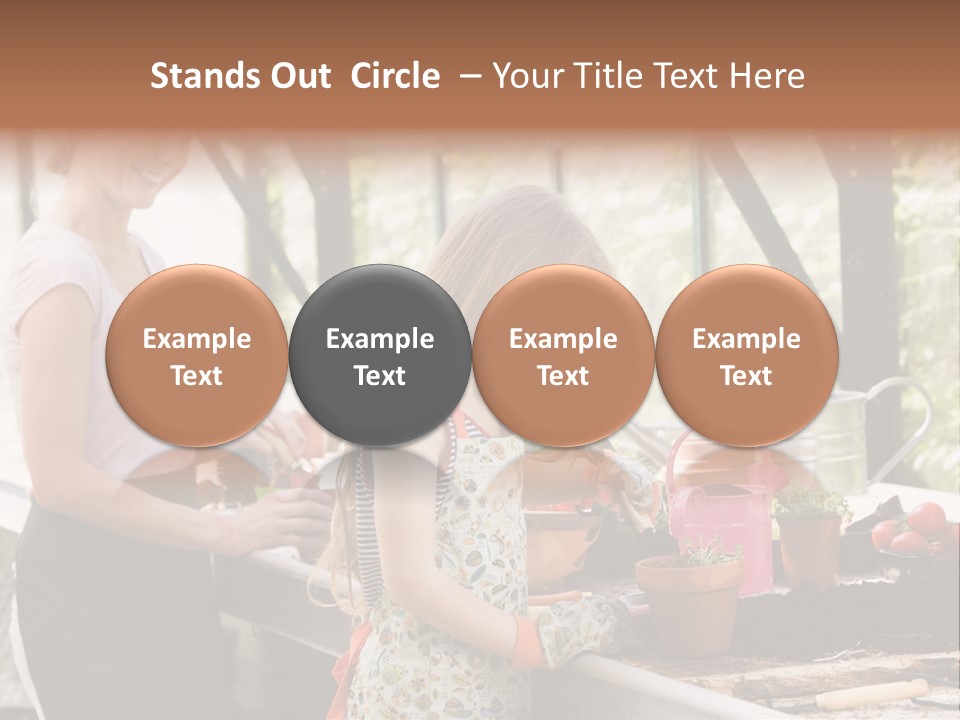 Greenhouse Planting Smile PowerPoint Template