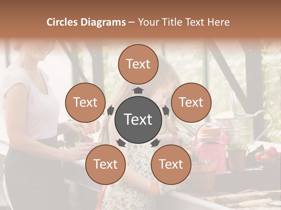 Greenhouse Planting Smile PowerPoint Template
