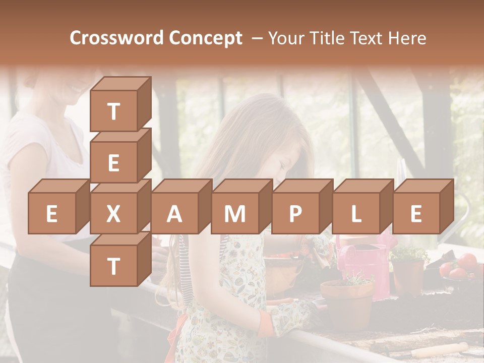 Greenhouse Planting Smile PowerPoint Template