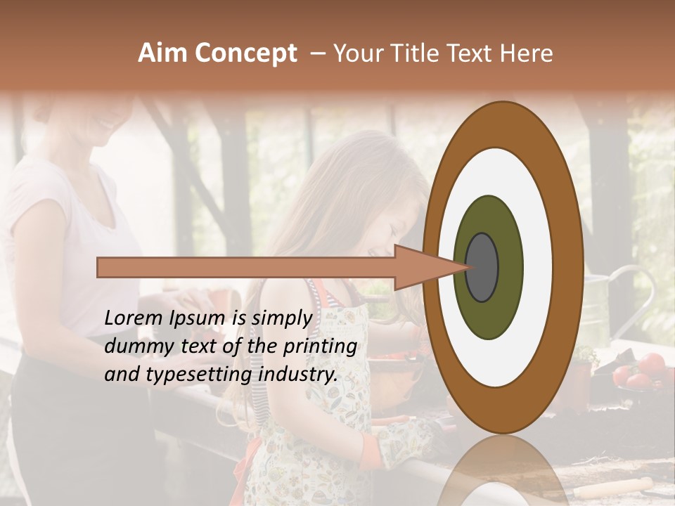 Greenhouse Planting Smile PowerPoint Template