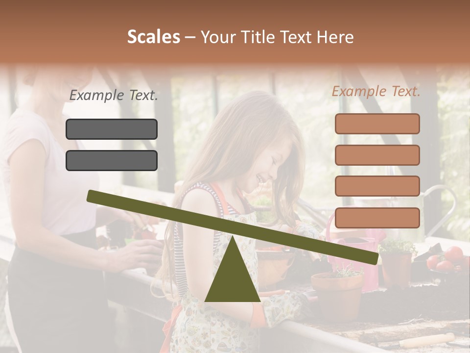 Greenhouse Planting Smile PowerPoint Template