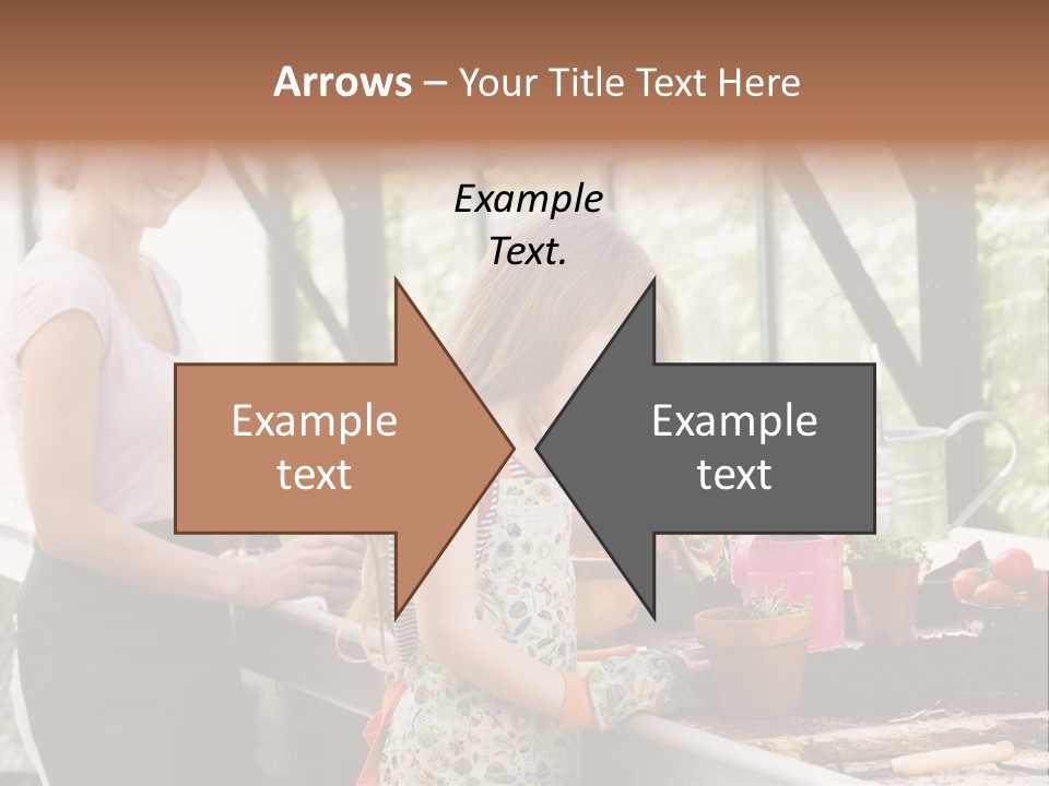 Greenhouse Planting Smile PowerPoint Template