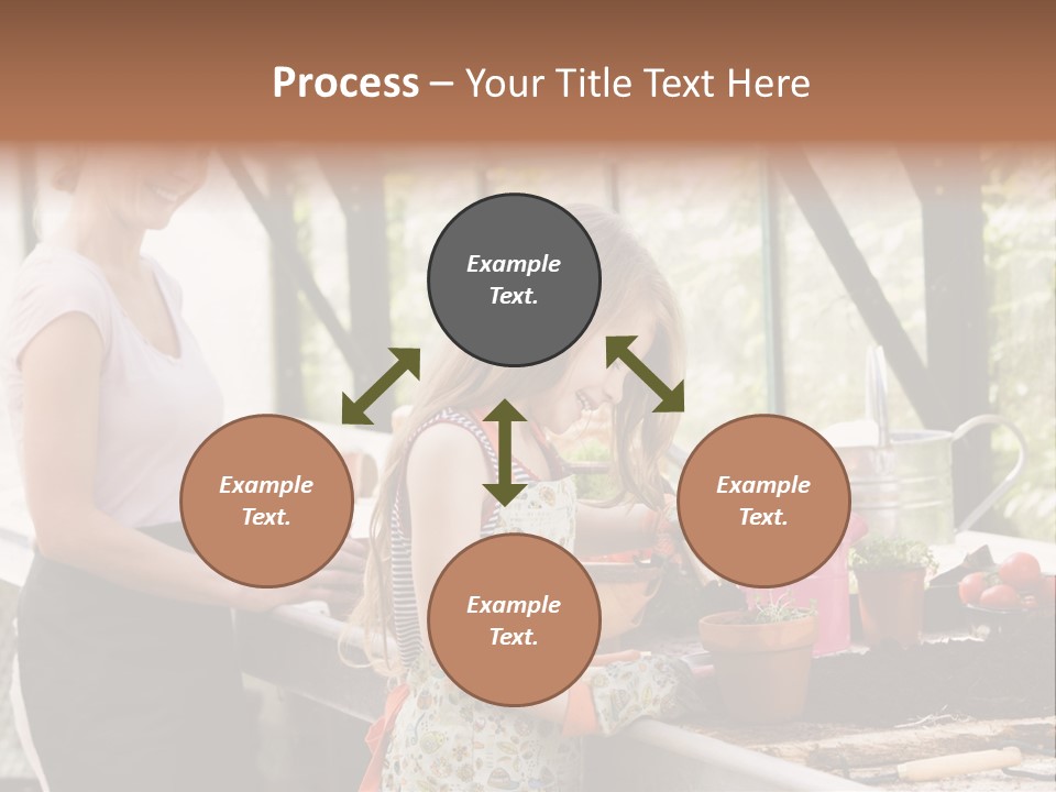 Greenhouse Planting Smile PowerPoint Template