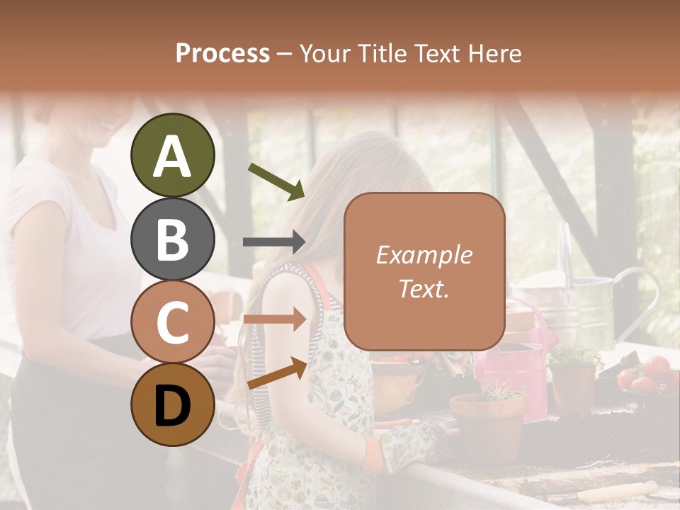 Greenhouse Planting Smile PowerPoint Template