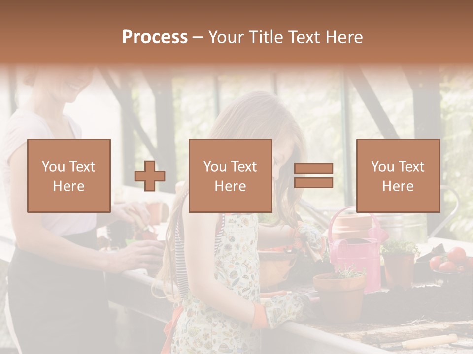 Greenhouse Planting Smile PowerPoint Template