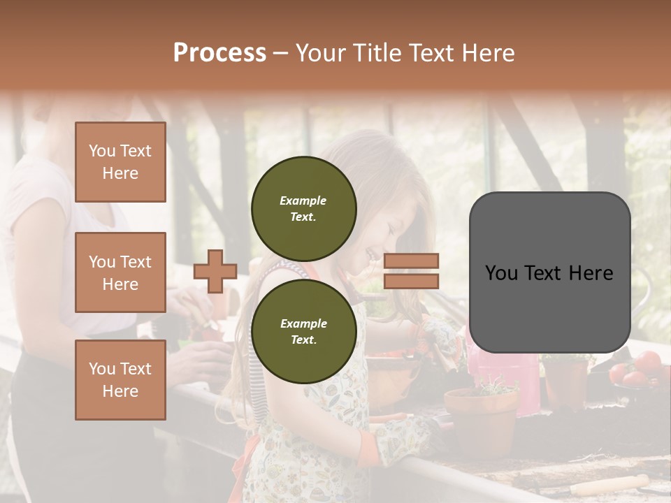 Greenhouse Planting Smile PowerPoint Template