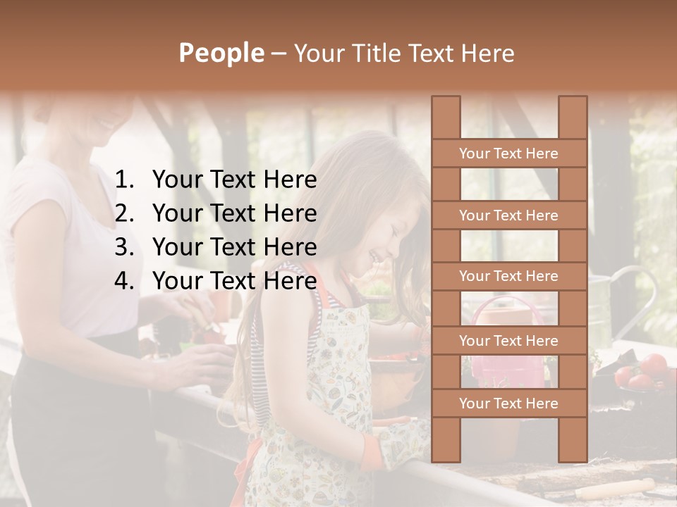Greenhouse Planting Smile PowerPoint Template