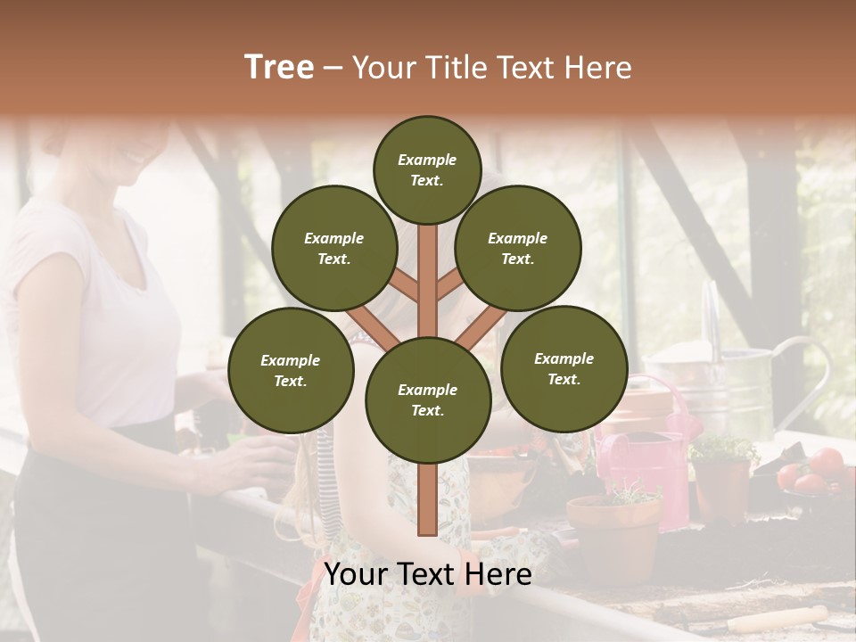 Greenhouse Planting Smile PowerPoint Template