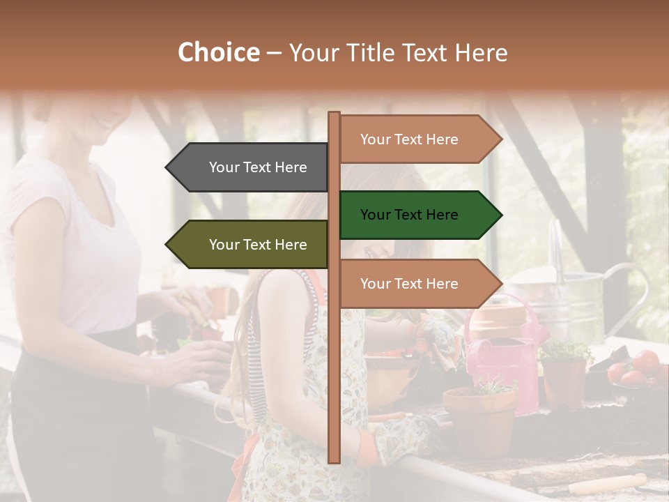 Greenhouse Planting Smile PowerPoint Template