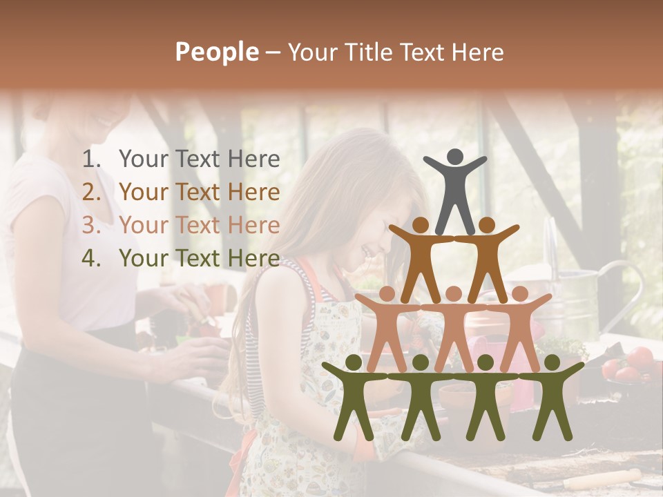 Greenhouse Planting Smile PowerPoint Template