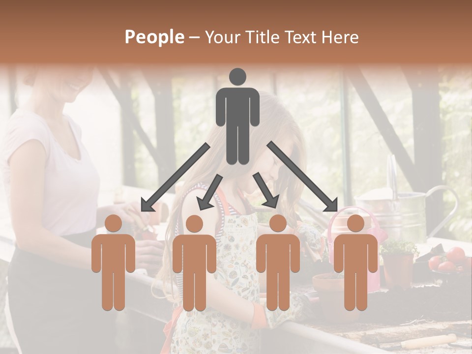 Greenhouse Planting Smile PowerPoint Template