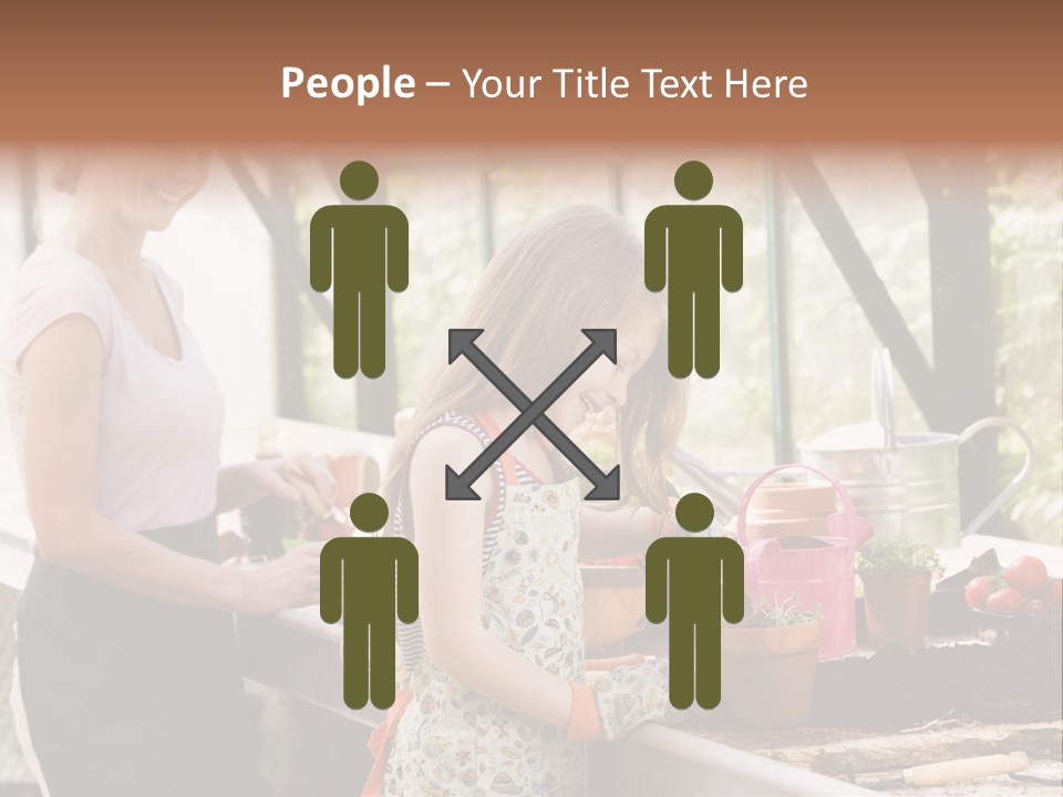 Greenhouse Planting Smile PowerPoint Template