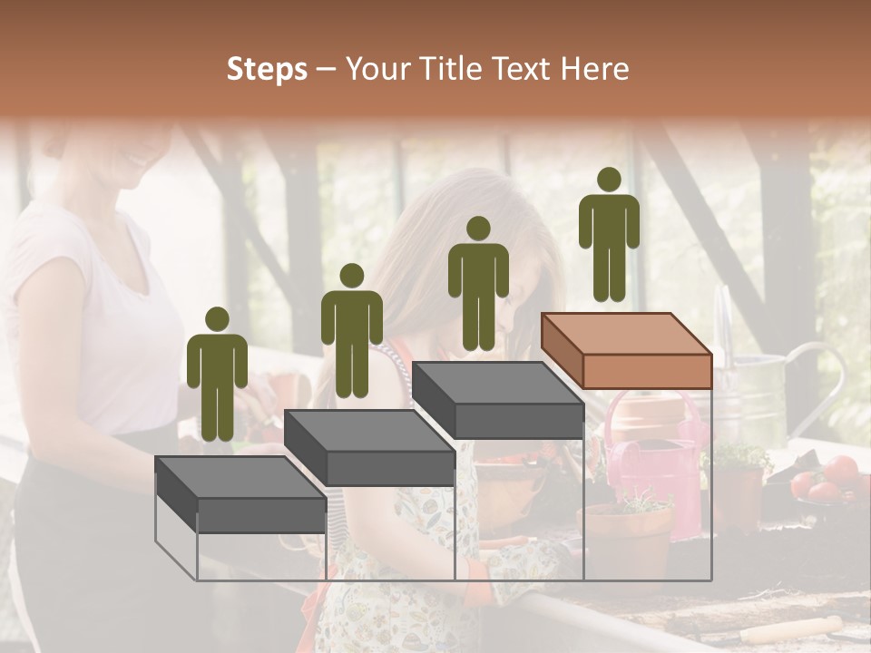 Greenhouse Planting Smile PowerPoint Template