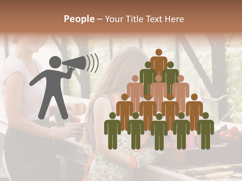 Greenhouse Planting Smile PowerPoint Template