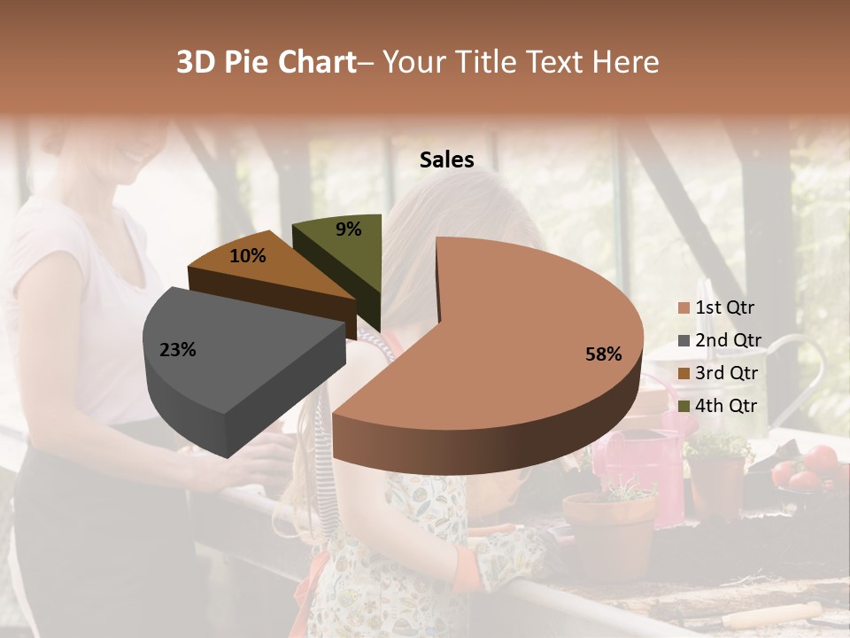 Greenhouse Planting Smile PowerPoint Template