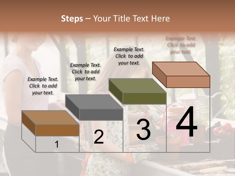 Greenhouse Planting Smile PowerPoint Template