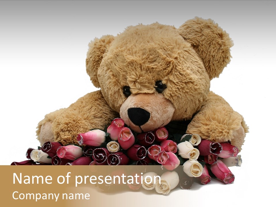 Rose Brown Toy PowerPoint Template