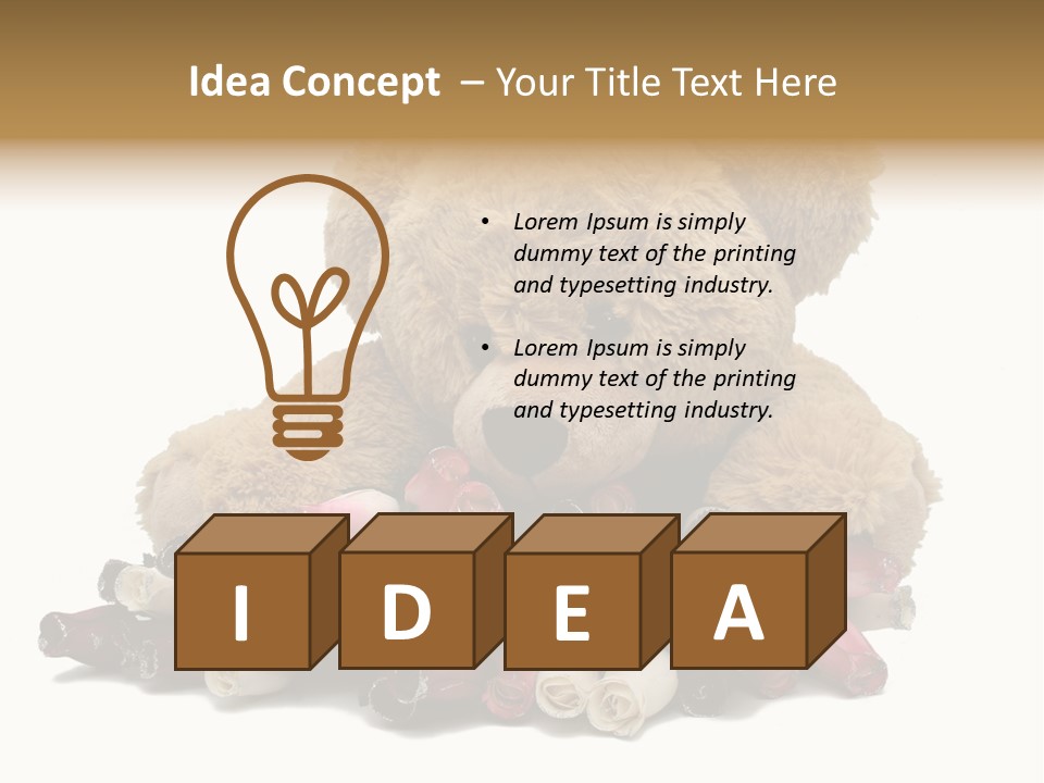 Rose Brown Toy PowerPoint Template