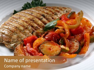 Broiled Overweight Salad PowerPoint Template