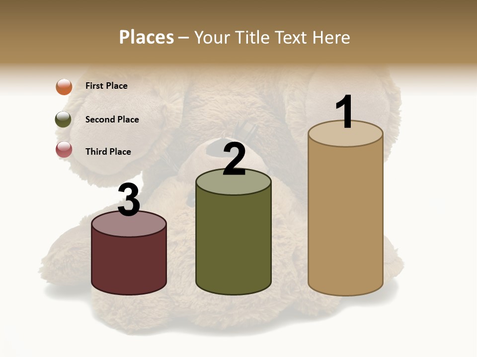 Plush Eye Teddy Bear PowerPoint Template