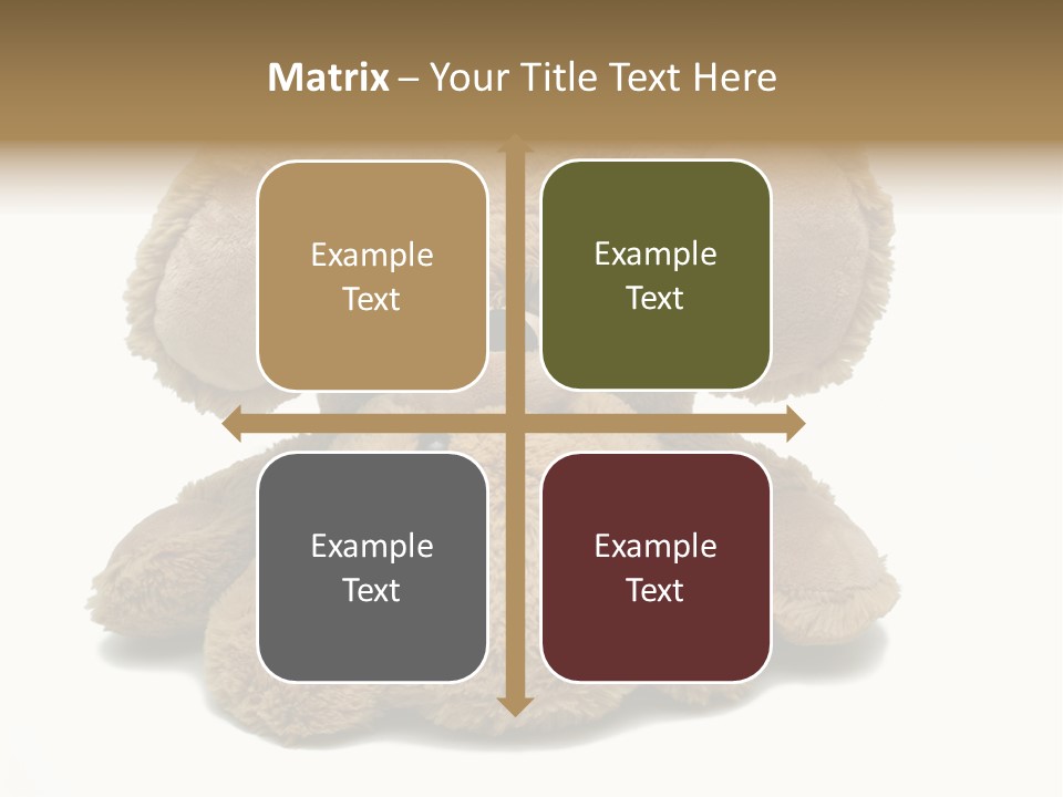 Plush Eye Teddy Bear PowerPoint Template