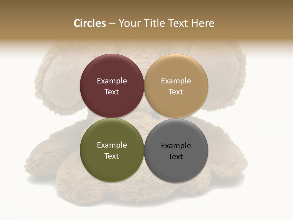 Plush Eye Teddy Bear PowerPoint Template