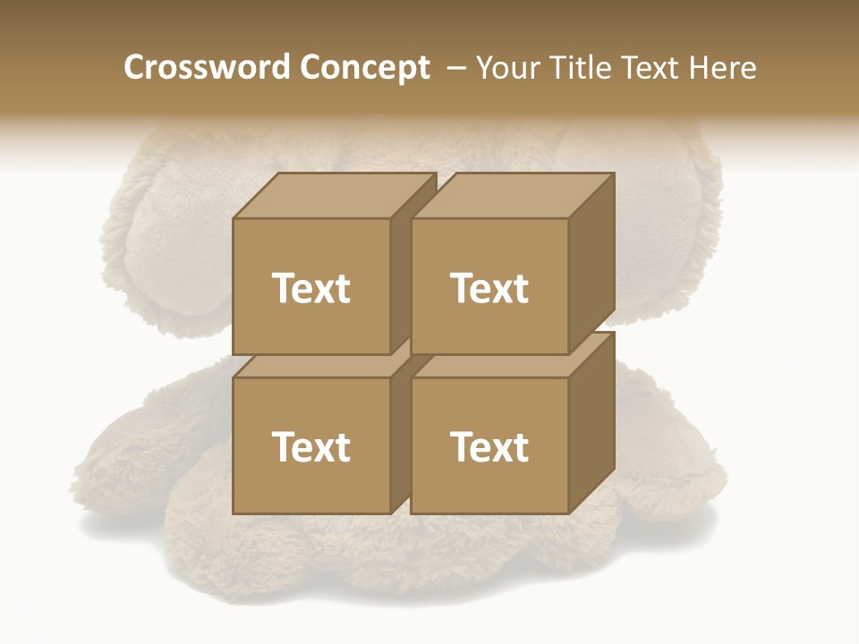 Plush Eye Teddy Bear PowerPoint Template