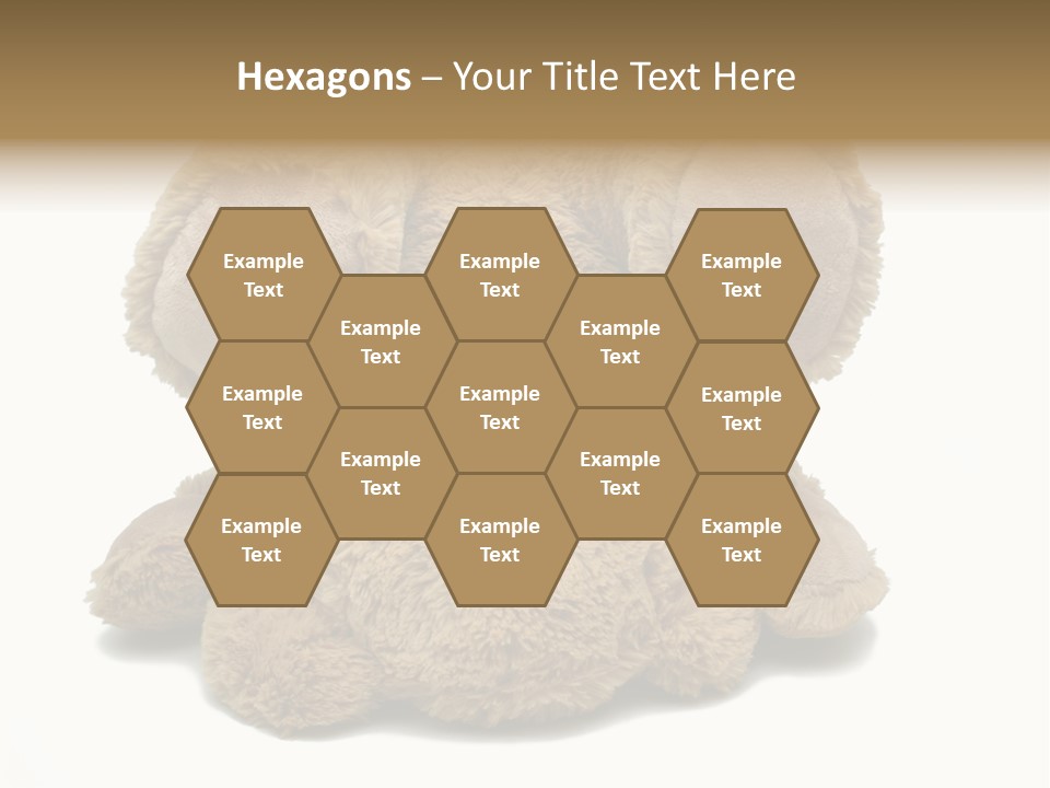 Plush Eye Teddy Bear PowerPoint Template