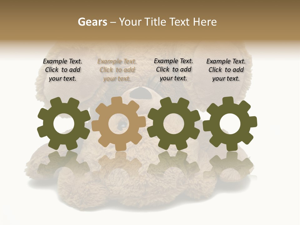 Plush Eye Teddy Bear PowerPoint Template