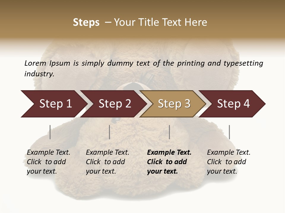 Plush Eye Teddy Bear PowerPoint Template