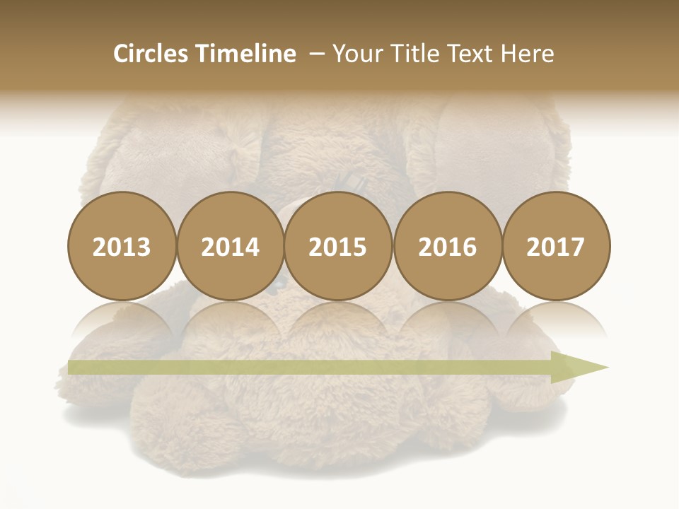 Plush Eye Teddy Bear PowerPoint Template