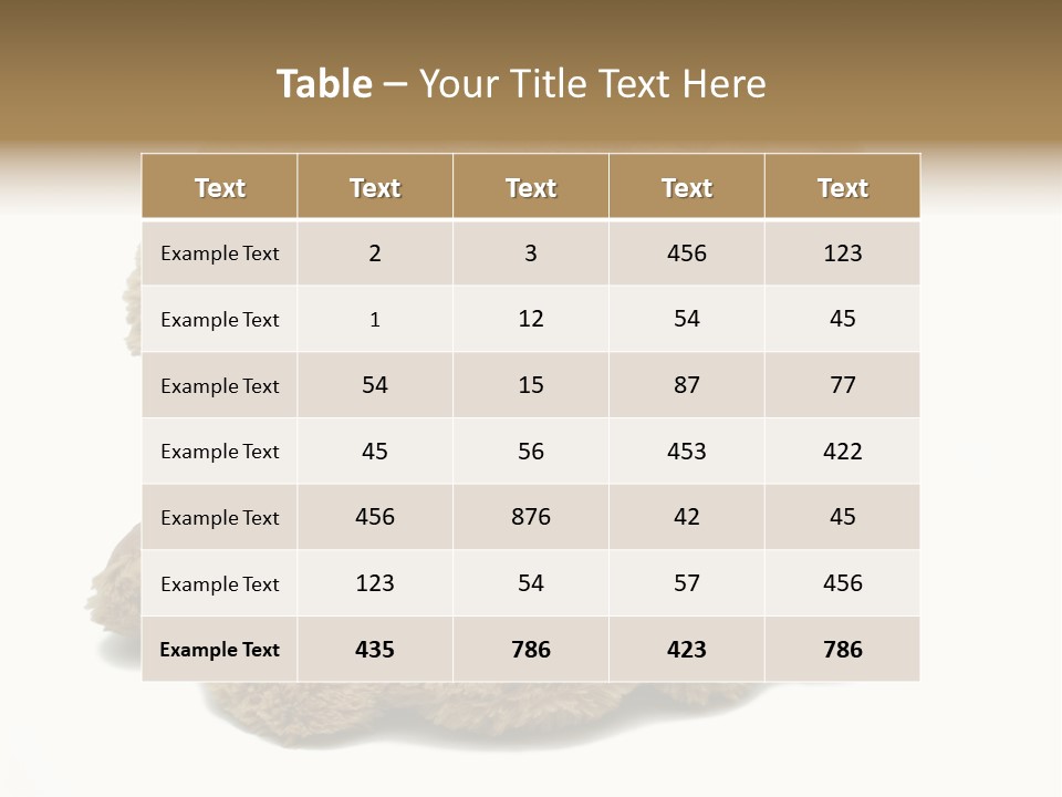 Plush Eye Teddy Bear PowerPoint Template