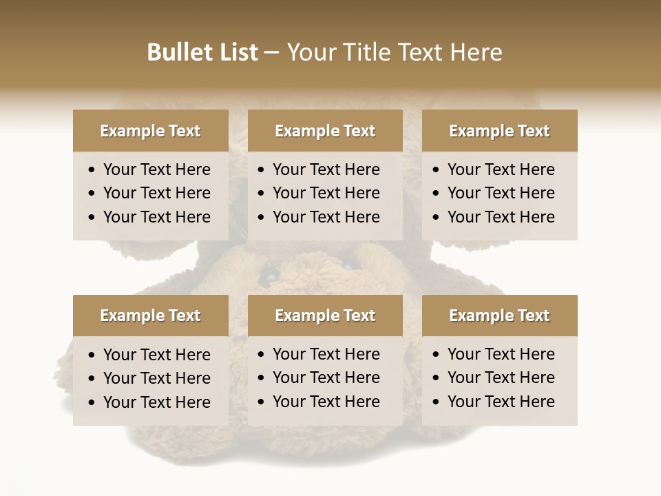 Plush Eye Teddy Bear PowerPoint Template