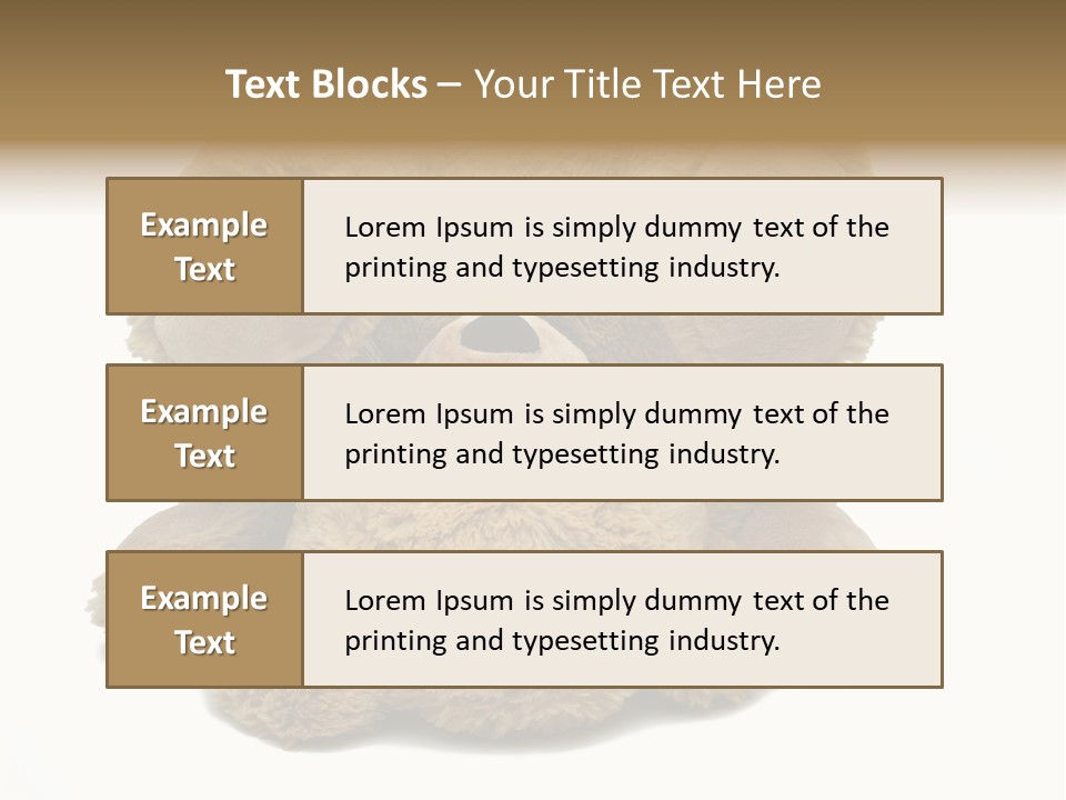 Plush Eye Teddy Bear PowerPoint Template
