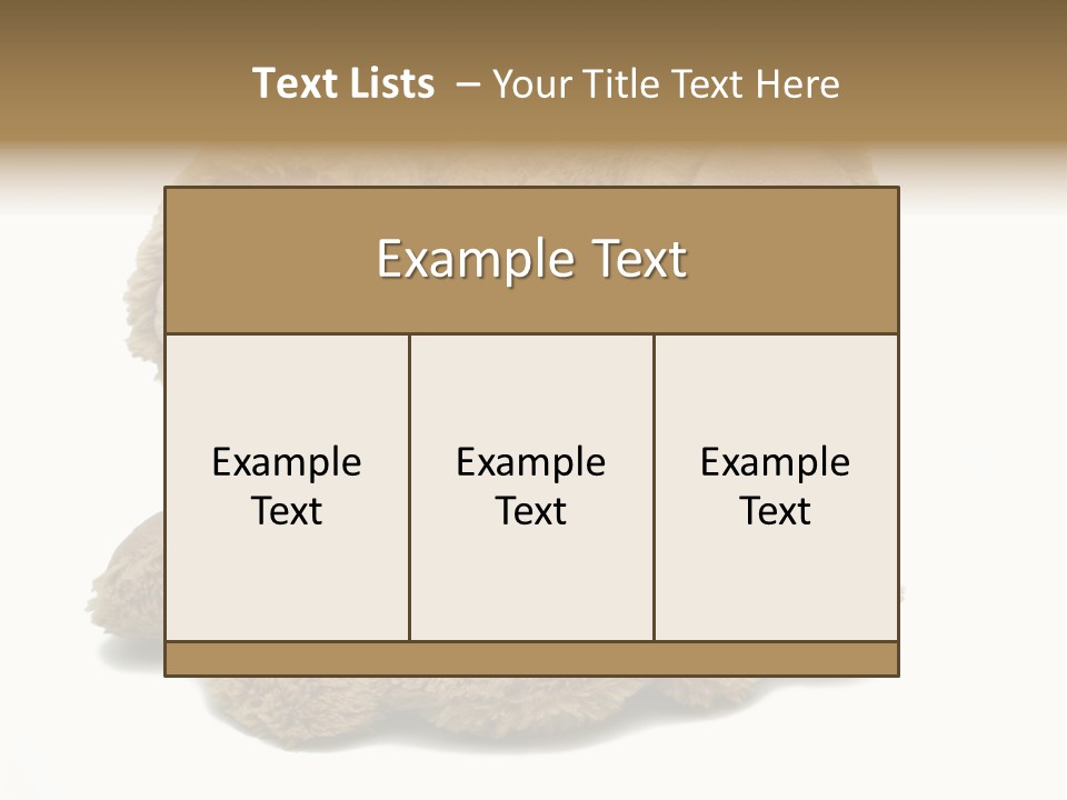 Plush Eye Teddy Bear PowerPoint Template