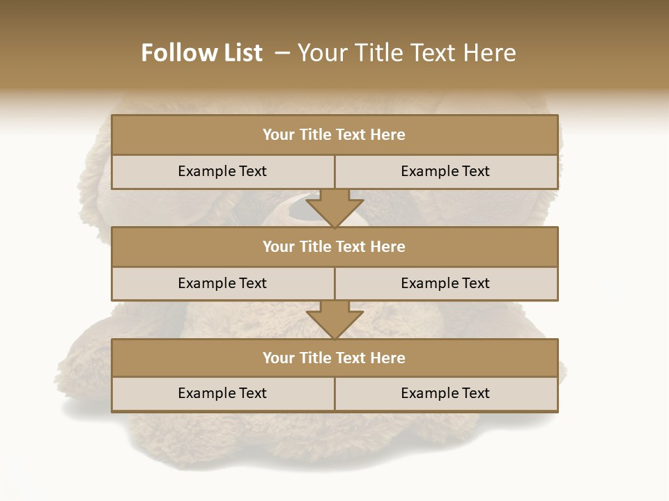 Plush Eye Teddy Bear PowerPoint Template