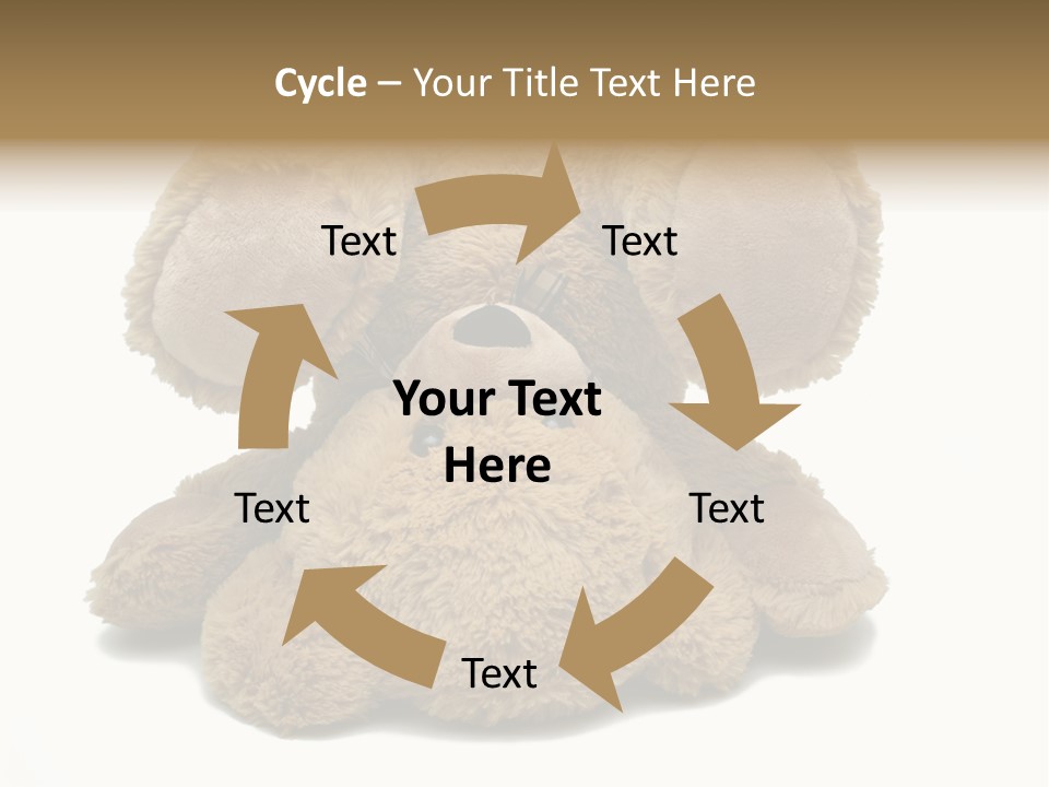 Plush Eye Teddy Bear PowerPoint Template