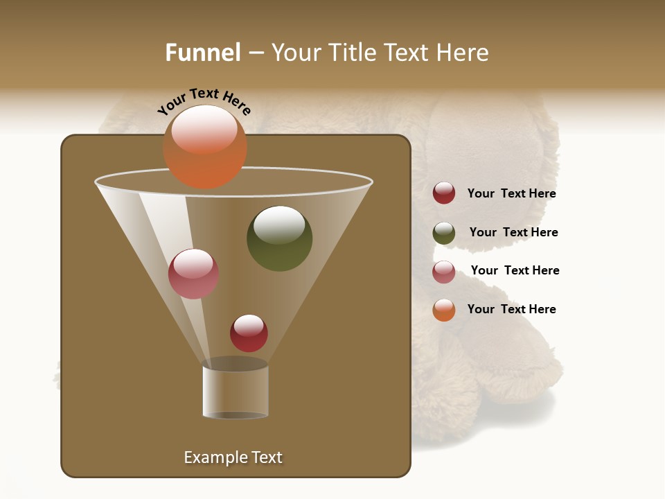 Plush Eye Teddy Bear PowerPoint Template